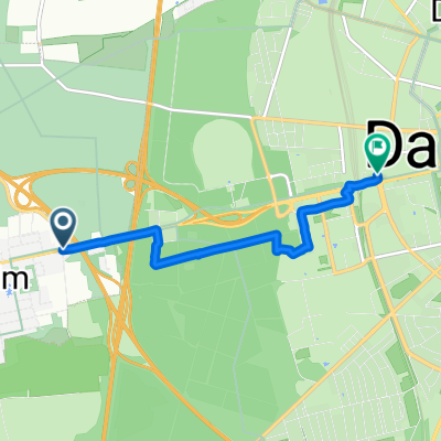 Eulerweg, Griesheim nach Darmstadt