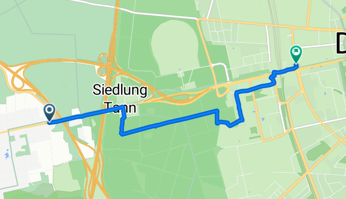 Eulerweg, Griesheim nach Darmstadt