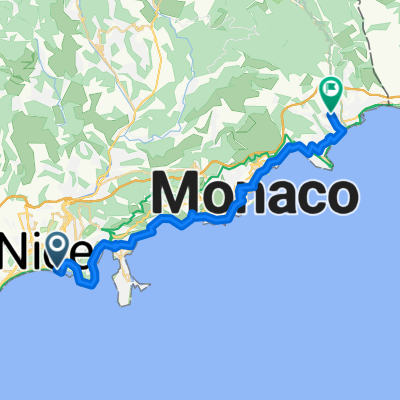 Quai des États-Unis, Nice to Chemin du Suillet, Menton