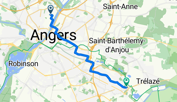 Rue des Capucins, Angers à Rue Ferdinand Vest, Trélazé