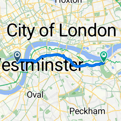 Tothill Street, London to Brunel Road, London