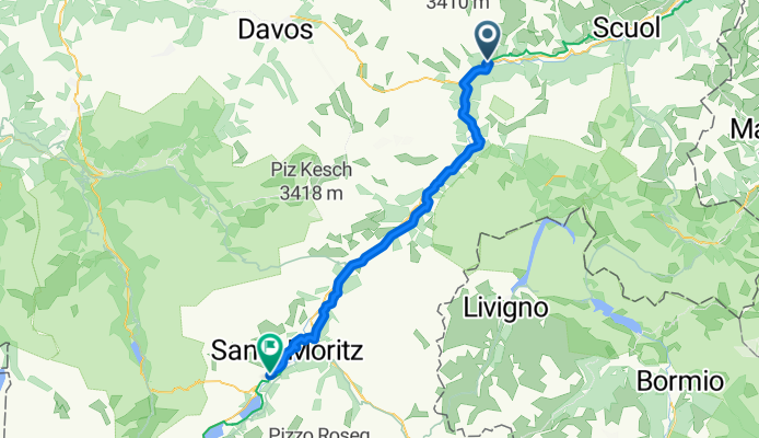 Sur Prassuoir, Lavin nach Via Spuondas, St. Moritz