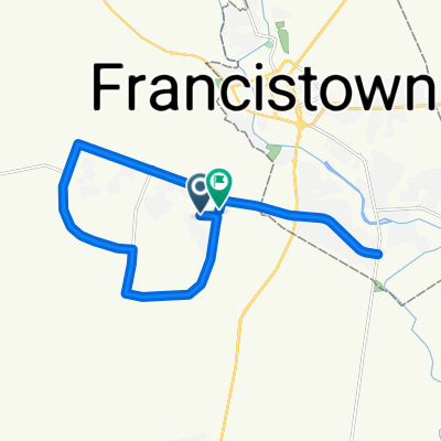 Route in Francistown