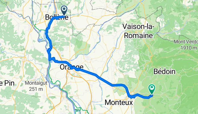 Route de l'Embisque, Bollène nach Route de St-Pierre de Vassols, Mazan