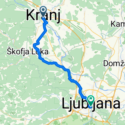 kranj nach Ljuliana