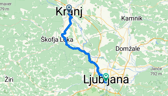 kranj nach Ljuliana