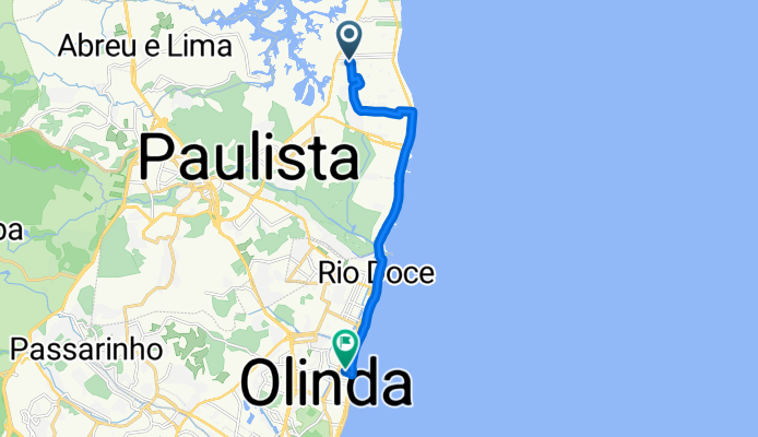 De Rua Araxá 34a a Avenida Carlos de Lima Cavalcante de casa ate olinda