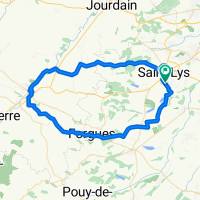 Samatan boucle Chemin des Nauzes, Saint-Lys à Chemin des Nauzes, Saint-Lys