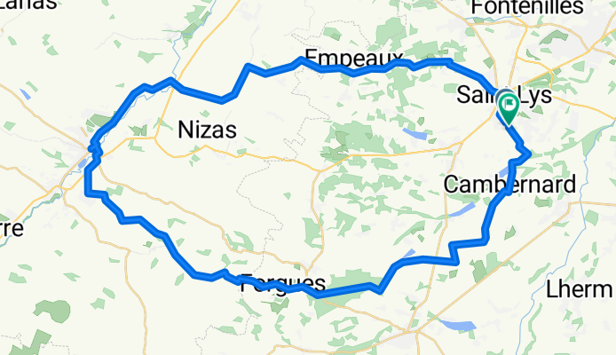 Samatan boucle Chemin des Nauzes, Saint-Lys à Chemin des Nauzes, Saint-Lys