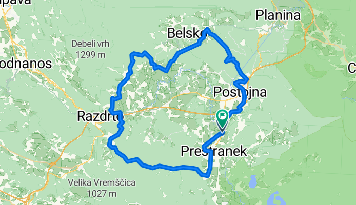 Percorso a Prestranek