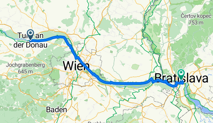 From Tulln an der Donau to Bratislava