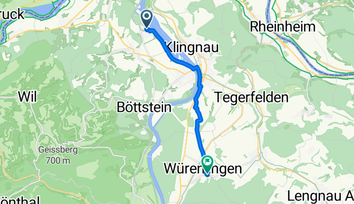 Lerchenweg, Leuggern nach Baderweg, Würenlingen