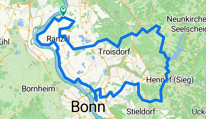 Zündorf-Langel-Wahnbachtalsperre-Hennef-St.Augustin-Mondorf-Zündorf