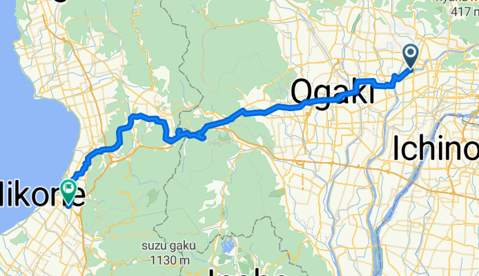 Route from Gifu