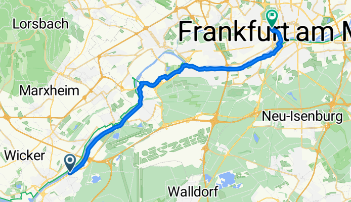 B43, Raunheim nach Feuerbachstraße, Frankfurt am Main