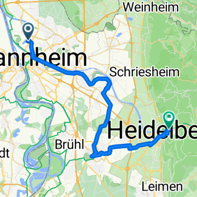 Von Mannheim bis Heidelberg