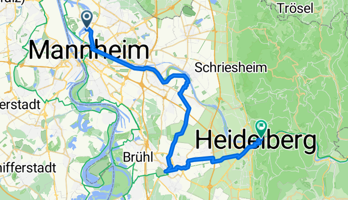 Von Mannheim bis Heidelberg