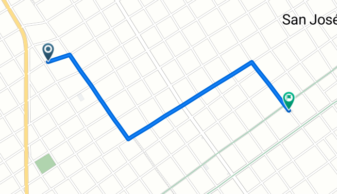 De Avenida República Argentina a Chubut