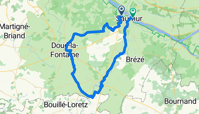 Rue Jean Ackerman, Saumur nach Boulevard de Verden, Saumur