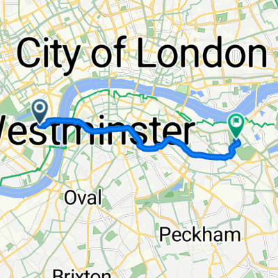 Dartmouth Street, London to Southwark, London