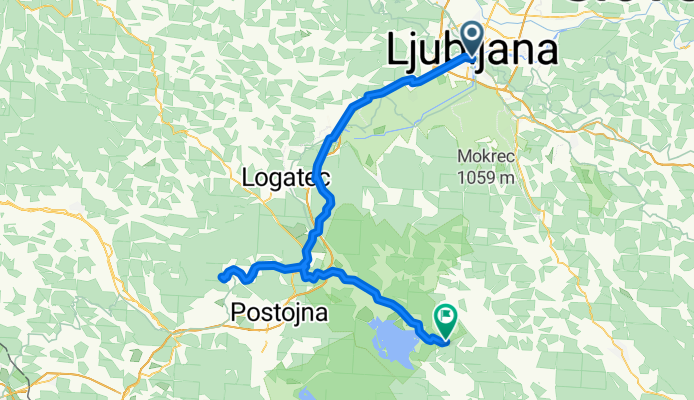 Gornji trg nach Bloška Polica