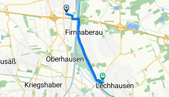 Augsburger Straße, Gersthofen nach Schillstraße, Augsburg