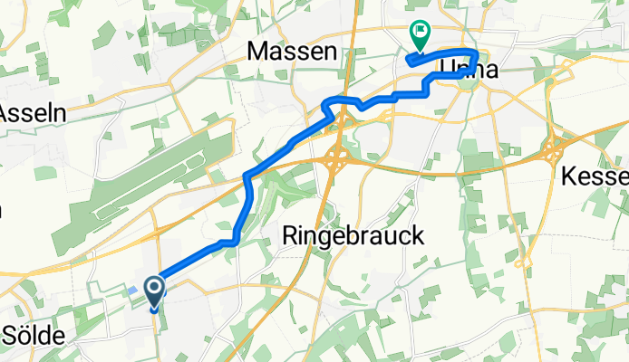 Hauptstraße, Holzwickede nach Lortzingstraße, Unna