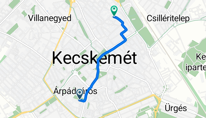 Tóth László sétány - Táncsics Mihály utca