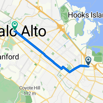 Mountain View to University Ave, Palo Alto