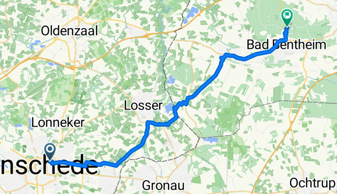 Minkmaatstraat, Enschede nach Bad Bentheim