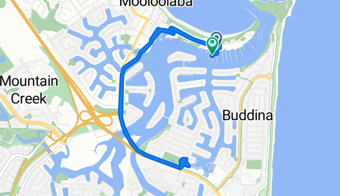 Mooloolaba marina to Pulse Holistic return