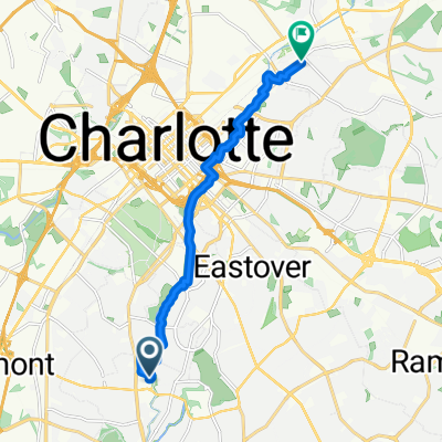 Brandywine Rd, Charlotte to E 36th St, Charlotte