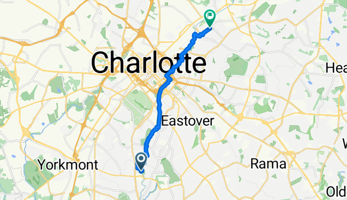 Brandywine Rd, Charlotte to E 36th St, Charlotte