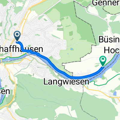 Bahnhofstrasse, Schaffhausen nach Schaffhauser Straße, Büsingen am Hochrhein