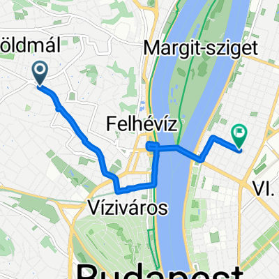 Szpáhi utca, Budapest to Radnóti Miklós utca, Budapest