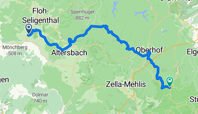 Dr-Fuckel-Straße, Schmalkalden nach Schmücke, Suhl