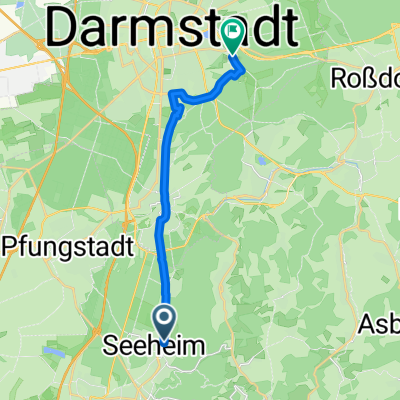 Friedrich-Ebert-Straße, Seeheim-Jugenheim nach Schnampelweg, Darmstadt