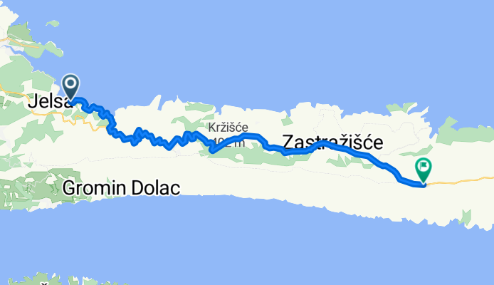 Jelsa, Jelsa to Državna Cesta 116, Zastražišće