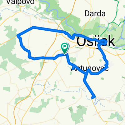 Route in Čepin