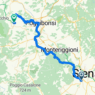 san gm .. Strada di Monastero, Siena to Via dei Marsili, San Gimignano