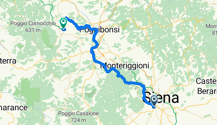 san gm .. Strada di Monastero, Siena to Via dei Marsili, San Gimignano