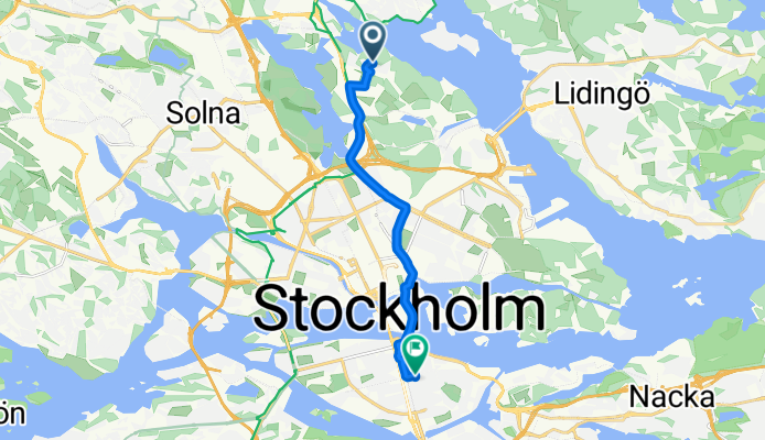 Forskarbacken, Stockholm to Kocksgatan, Stockholm