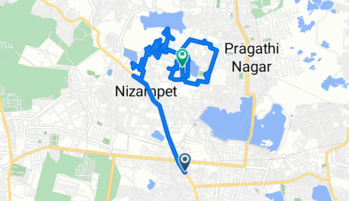 Nizampet Road to Hyderabad