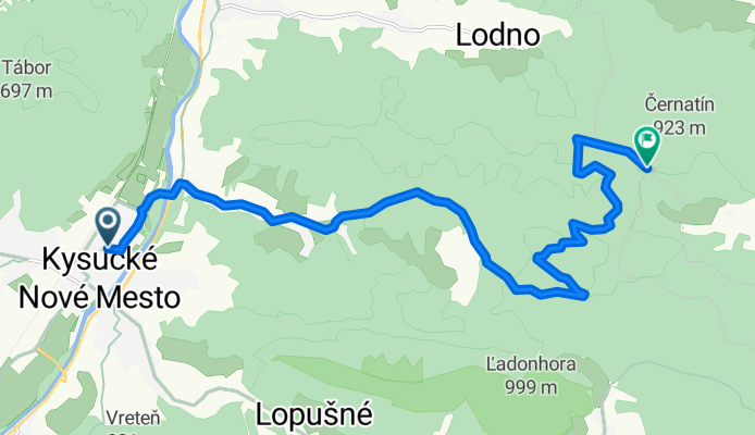 Kysucké N.Mesto- Povina- Jedľovina- Černatín