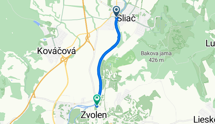 Hájnická to Námestie SNP