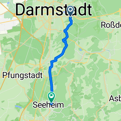 Schnampelweg, Darmstadt nach Friedrich-Ebert-Straße, Seeheim-Jugenheim