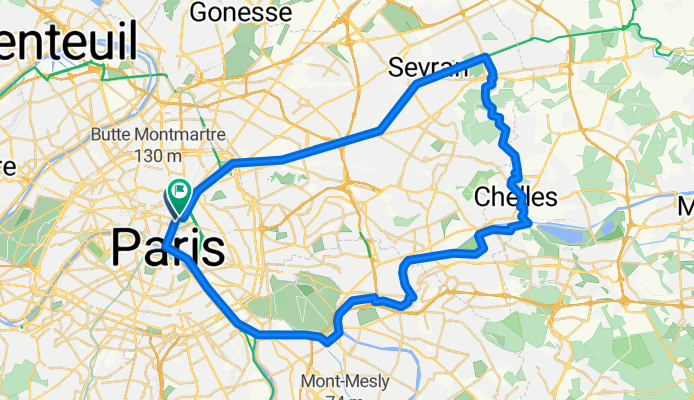 Route in Paris 60k