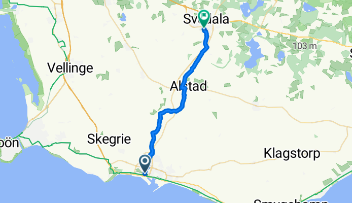 Västergatan, Trelleborg to Stationsplan, Svedala