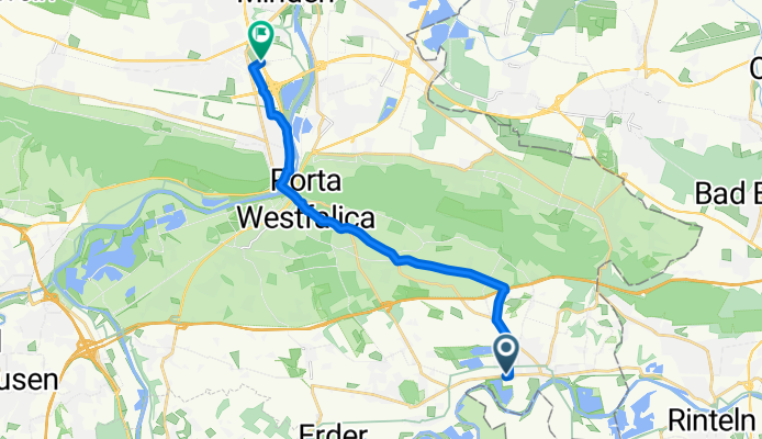 Ravensberger Straße 374, Porta Westfalica nach Koppelweg, Minden