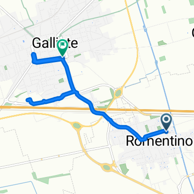 Via Antonietta Viana Fornaroli, Romentino a Via Pietro Custodi, Galliate